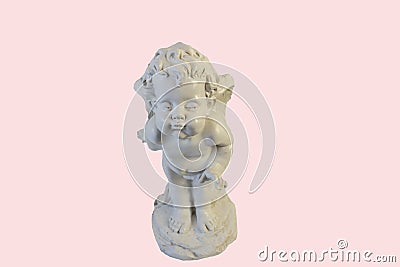 Isolated photo of a gypsum angel Stock Photo