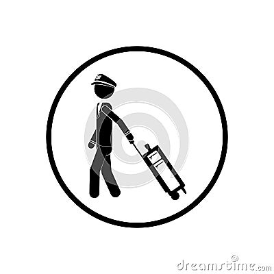 Isolated pictogram pilot design Vector Illustration