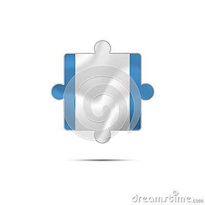 Isolated piece of puzzle with the Guatemala flag. Vector. Vector Illustration