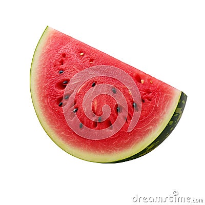 Isolated piece of red watermelon Stock Photo