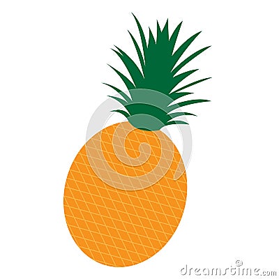 Isolated pineapple fruit Vector Illustration