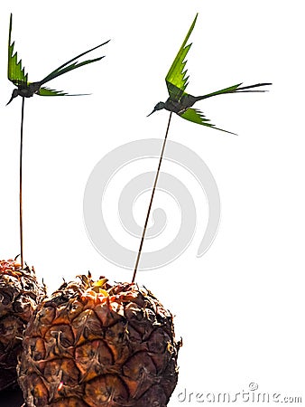 Isolated pineapples Stock Photo
