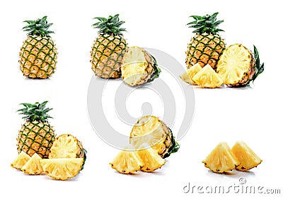 Isolated Pineapples Stock Photo