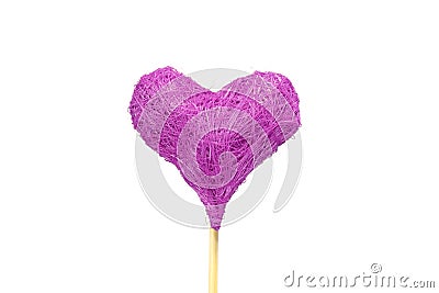 Isolated pink heart Stock Photo