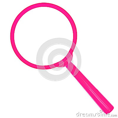 Pink Toy Magnifying Glass Stock Photo