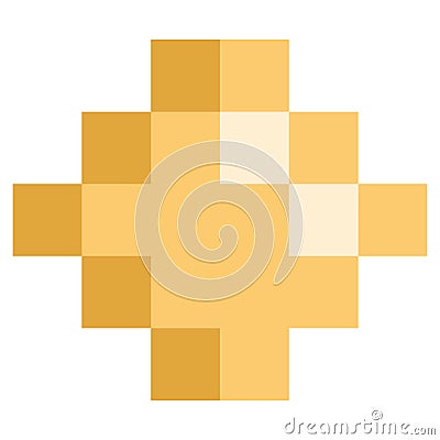 Isolated pixel golden coin icon 8 bit design Vector Vector Illustration