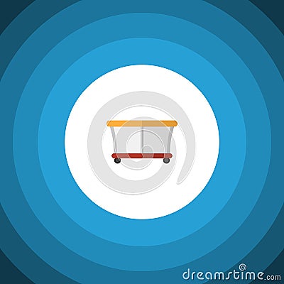 Isolated Playpen Flat Icon. Playground Vector Element Can Be Used For Playpen, Playground, Baby Design Concept. Vector Illustration