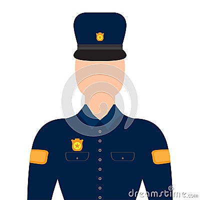 Isolated policeman character Vector Illustration