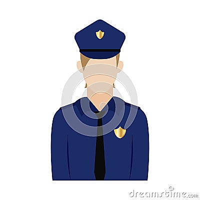 Isolated policeman icon Vector Illustration
