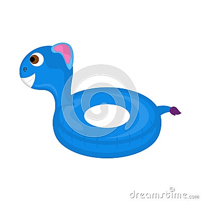 Isolated pool float shaped dinosaur image Vector Illustration