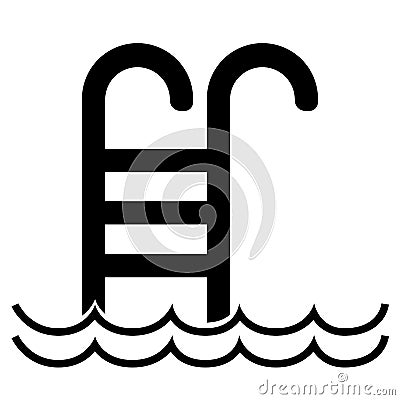 Isolated pool ladder icon Vector Illustration
