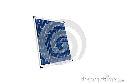 Portable Solar panel cell in against white background Stock Photo