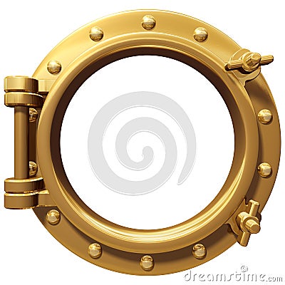 Isolated porthole Stock Photo