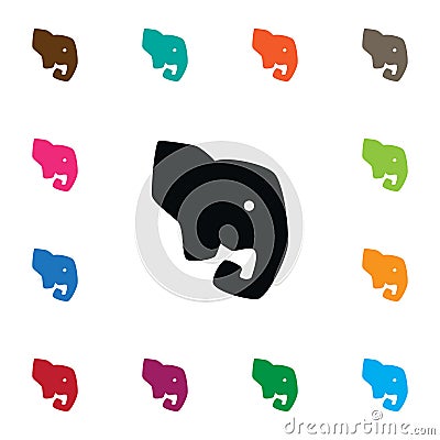 Isolated Proboscis Icon. Elephant Vector Element Can Be Used For Elephant, Trunked, Proboscis Design Concept. Vector Illustration