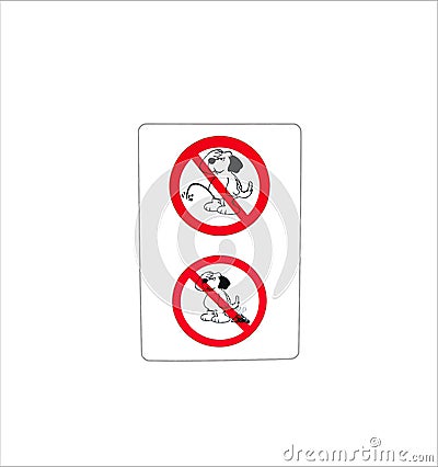 Isolated prohibit sign for dog toilet wc Stock Photo