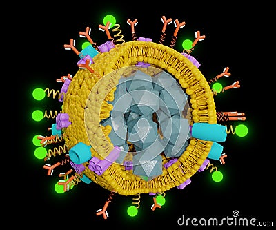 Properties of liposome nanoparticles for drug delivery Stock Photo