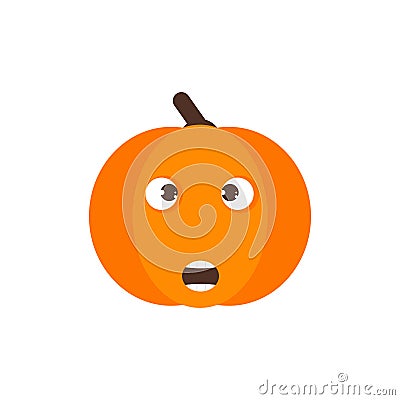 Isolated pumkin cute smile character Vector Illustration