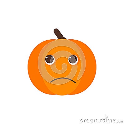 Isolated pumkin cute smile character Vector Illustration