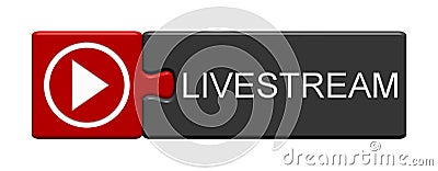 Puzzle Button: Livestream Stock Photo