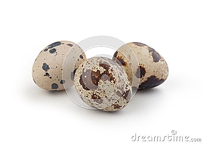 Isolated quail eggs Stock Photo