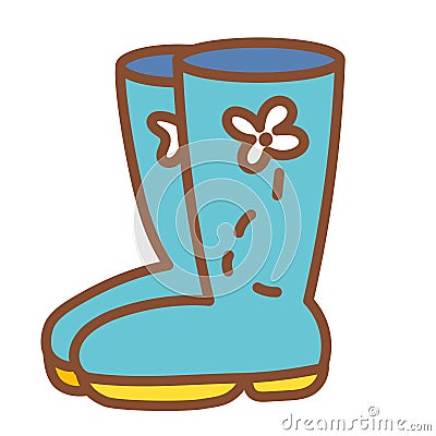 Isolated rain boots icon Vector Illustration