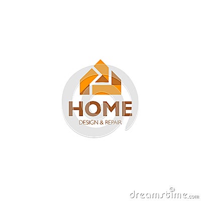 Isolated real estate agency business logo, house logotype on white background, home concept icon, hotel vector Vector Illustration