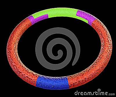 Isolated Recombinant plasmid formation 3d rendering Stock Photo