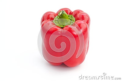 The isolated red bell pepper Stock Photo