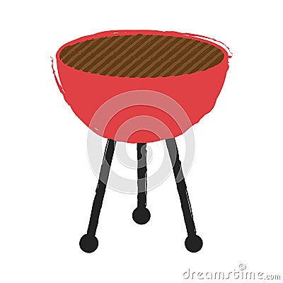 Isolated retro barbecue grill icon Vector Illustration