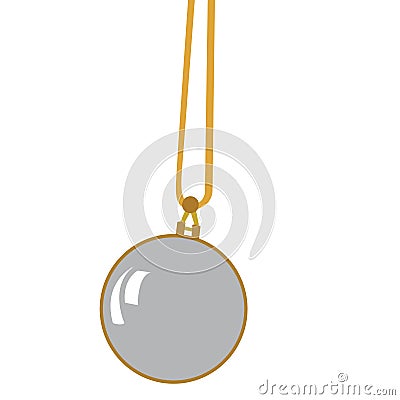 Isolated retro pocket watch Vector Illustration