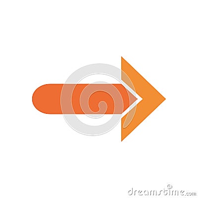 Isolated right arrow flat style icon vector design Vector Illustration
