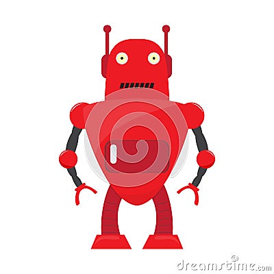 Isolated robot toy - Vector Vector Illustration