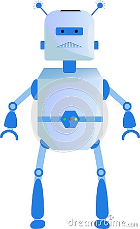 An Isolated Robot Vector Graphic Vector Illustration