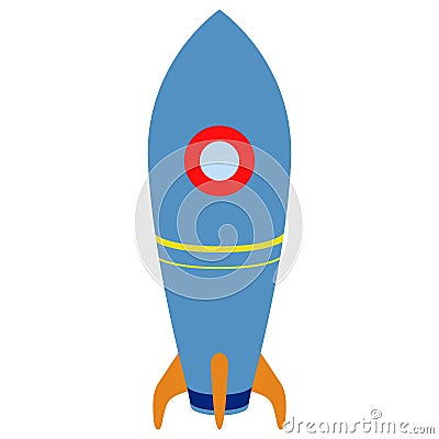 Isolated rocket space toy icon Vector Illustration