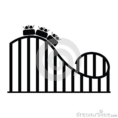 Isolated rollercoaster amusement park icon Vector Vector Illustration