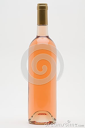 Isolated rose wine bottle Stock Photo