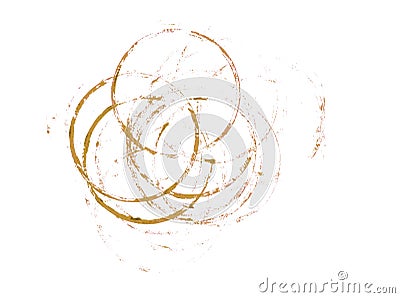 Brown coffee circles Stock Photo