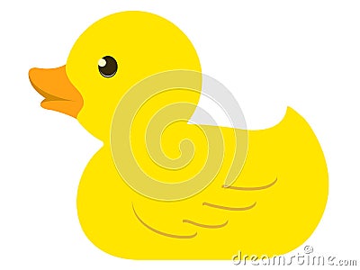 Isolated rubber duck Vector Illustration