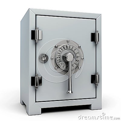 Isolated safe, combination lock exposed. Fortified secrets, Ai Generated Stock Photo