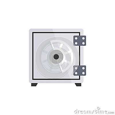 Isolated Safe Flat Icon. Security Vector Element Can Be Used For Safe, Strongbox, Security Design Concept. Vector Illustration