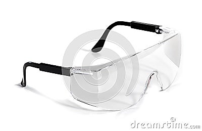 Isolated Safety Glasses Stock Photo