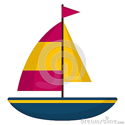 Isolated sailboat image Vector Illustration