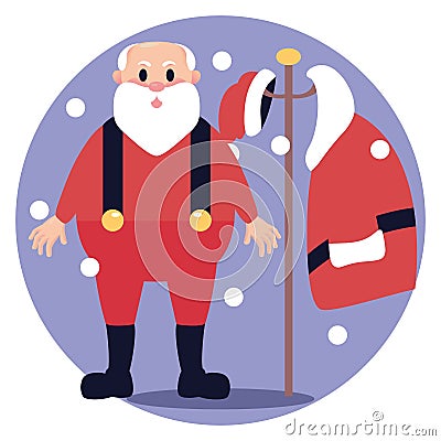 Isolated santa clauss dress Vector Illustration