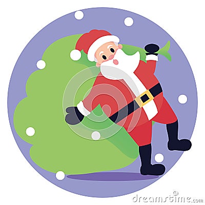 Isolated santa clauss gifts Vector Illustration