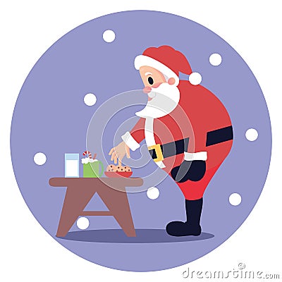 Isolated santa clauss making Vector Illustration