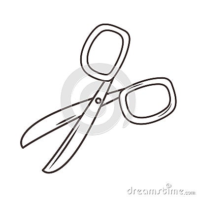 Isolated scissor tool of tailor shop design Vector Illustration