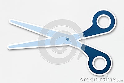 Isolated scissor vector illustration icon Cartoon Illustration