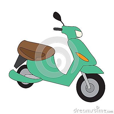 Isolated scooter cartton Vector Illustration