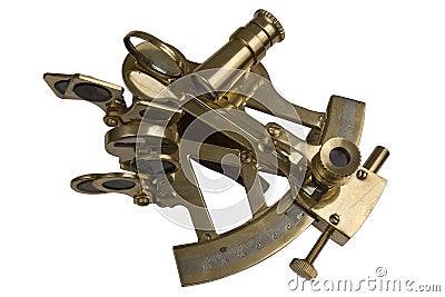 Isolated sextant Stock Photo