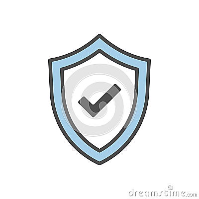 Isolated shield icon. Vector Illustration